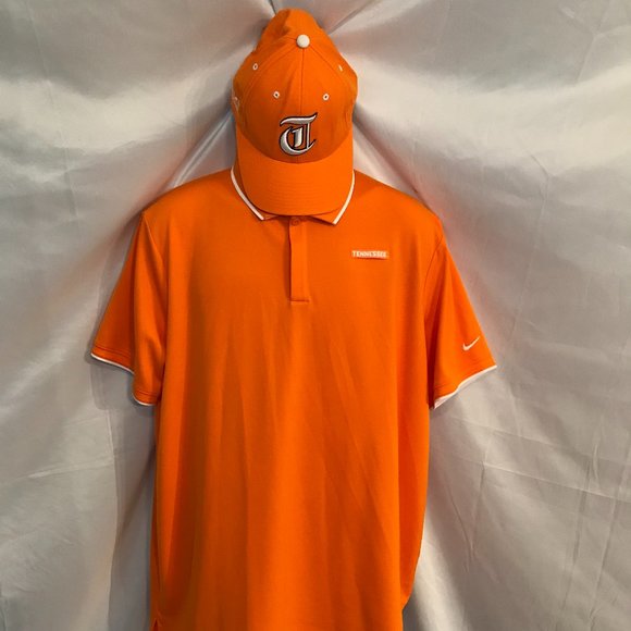Nike Tennessee Vols Flat Bill Hat Activewear Athletic Sport Cut Vols Polo Shirt